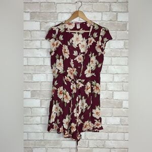 Ixia Floral Mini Wrap Dress Size L
